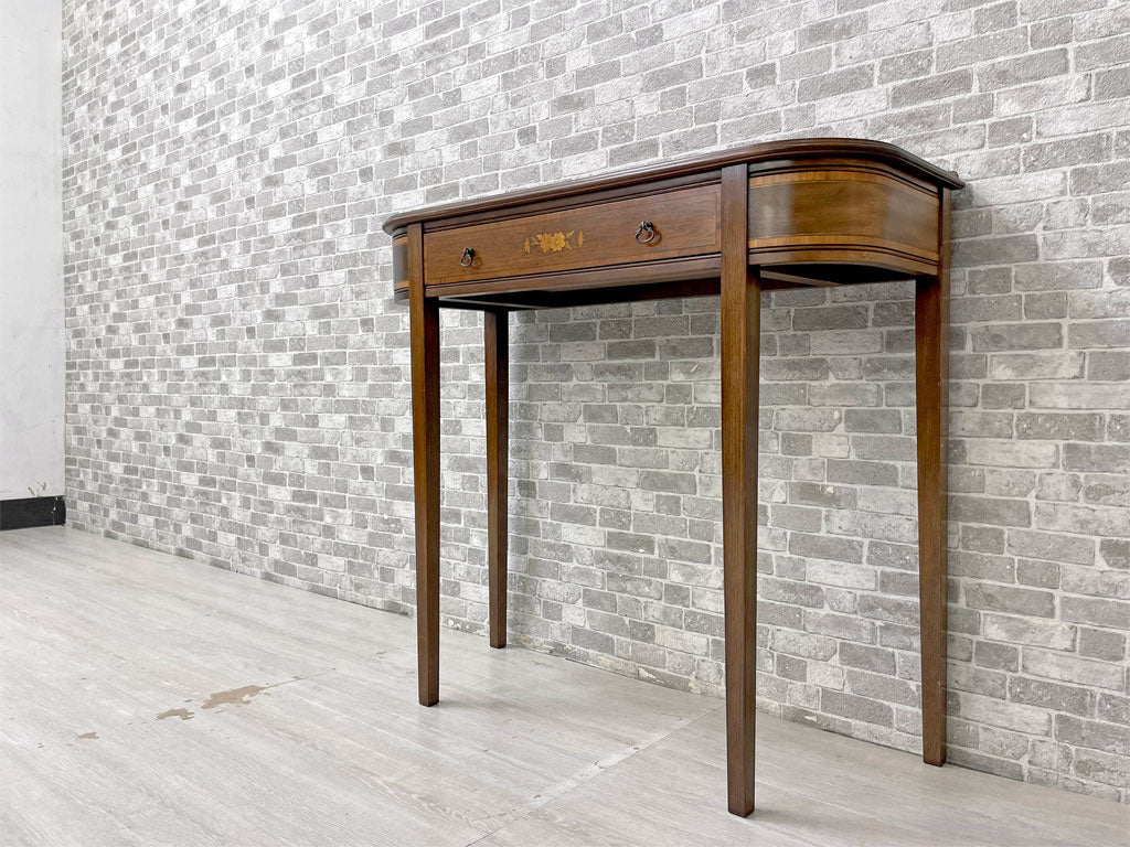UKビンテージ Vintage コンソールテーブル デスク 抽斗付き W81.5cm 象嵌細工 インレイ SOUTH DEVON FURNITURE 中古品 買い取りしました。