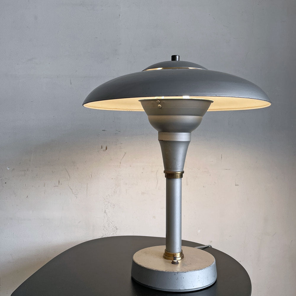 ビンテージ Vintage ミッドセンチュリーモダン flying saucer lamp テーブルランプ アルミ シェード ライト 中古品 買い取りしました。