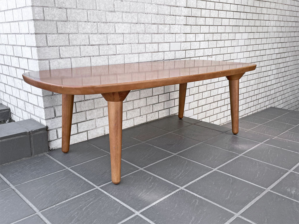 アボード abode センターテーブル ローテーブル コーヒーテーブル オーク材 ブラウン モダンデザイン 中古品 買い取りしました。