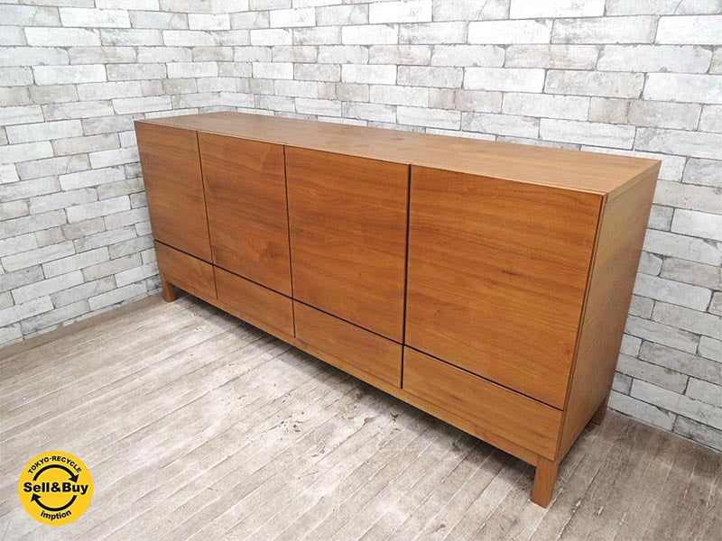 野中木工所 NONAKA Furniture アルフォンゾ alfonso ウォールナット 180 リビングボード 大川家具 キャビネット 定価 約18万円 ノルシア Nolsia 取扱い ～ 熟練職人の拘りが内包する上質な木製サイドボード ～ 【 買取と販売とレンタルのお店 】
