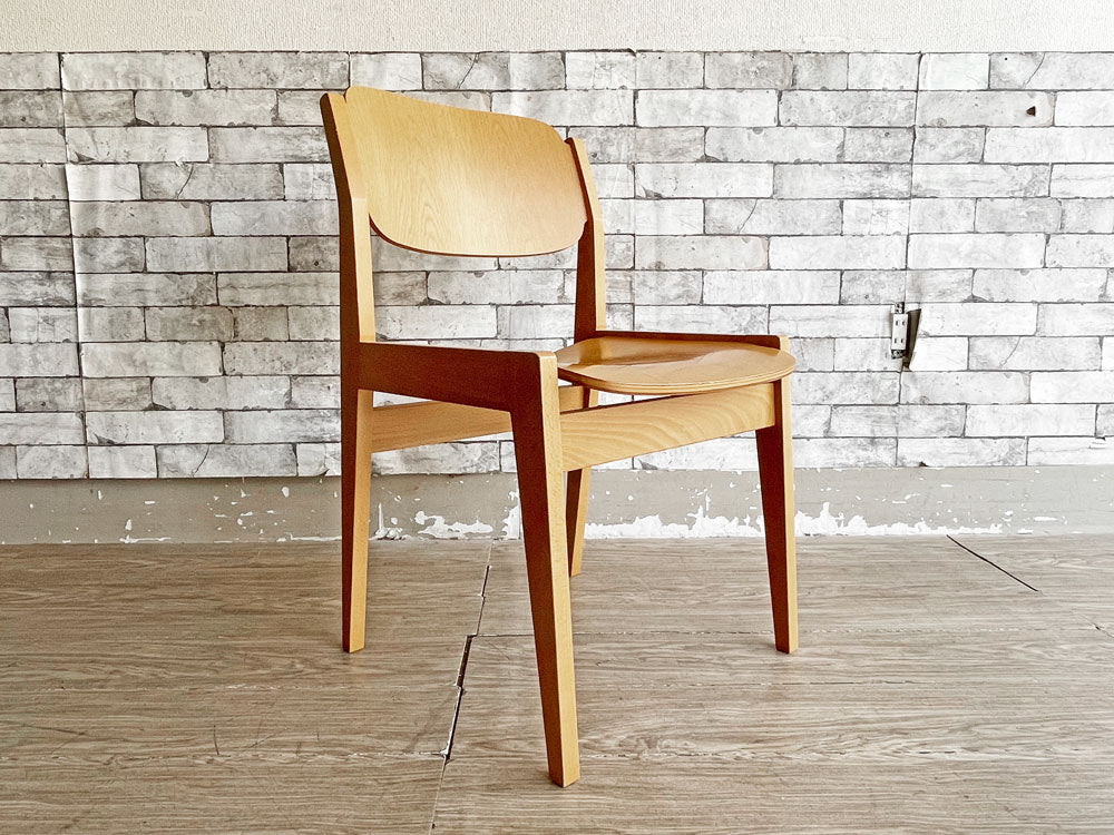 天童木工 TENDO ブックチェア ダイニングチェア 図書館椅子 オーク×ビーチ材 水之江忠臣 S-0507NA-ST 中古品 買い取りしました。