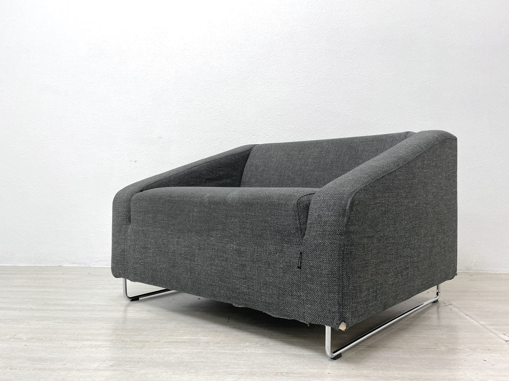 オフェクト OFFECCT 1人掛けソファ ラウンジチェア カバーリング ファブリック スチール チャコールグレー 北欧モダン スウェーデン 中古品 買い取りしました。