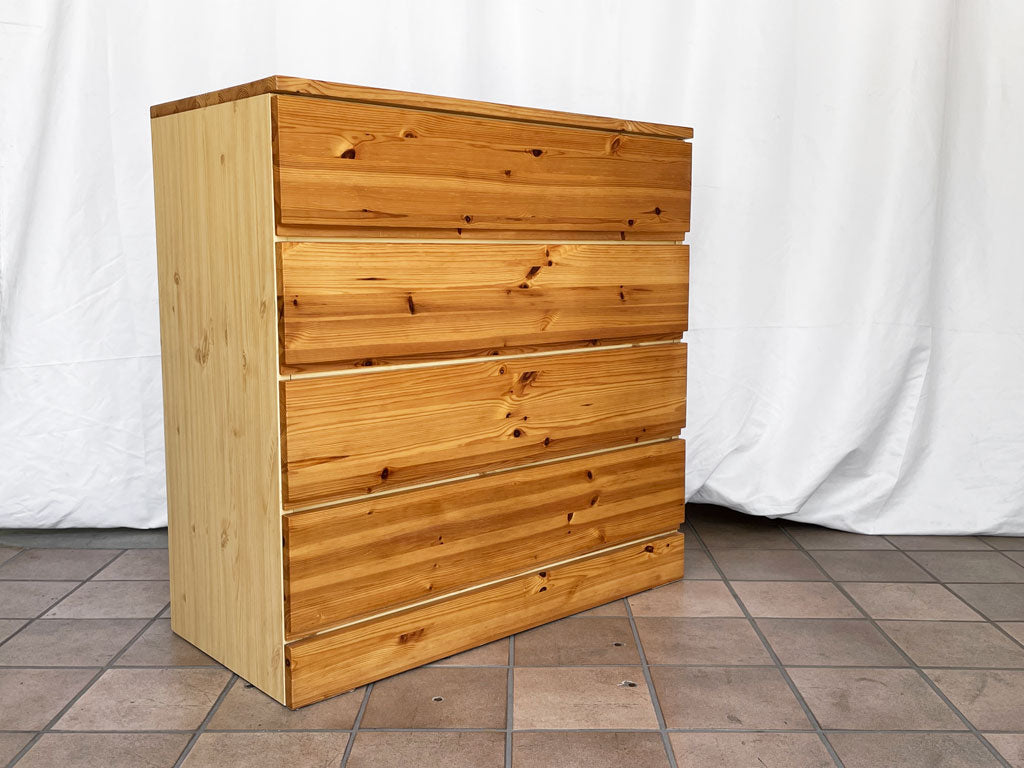無印良品 MUJI パイン材 チェスト 4段 ナチュラル W83cm 廃番 中古品 買い取りしました。