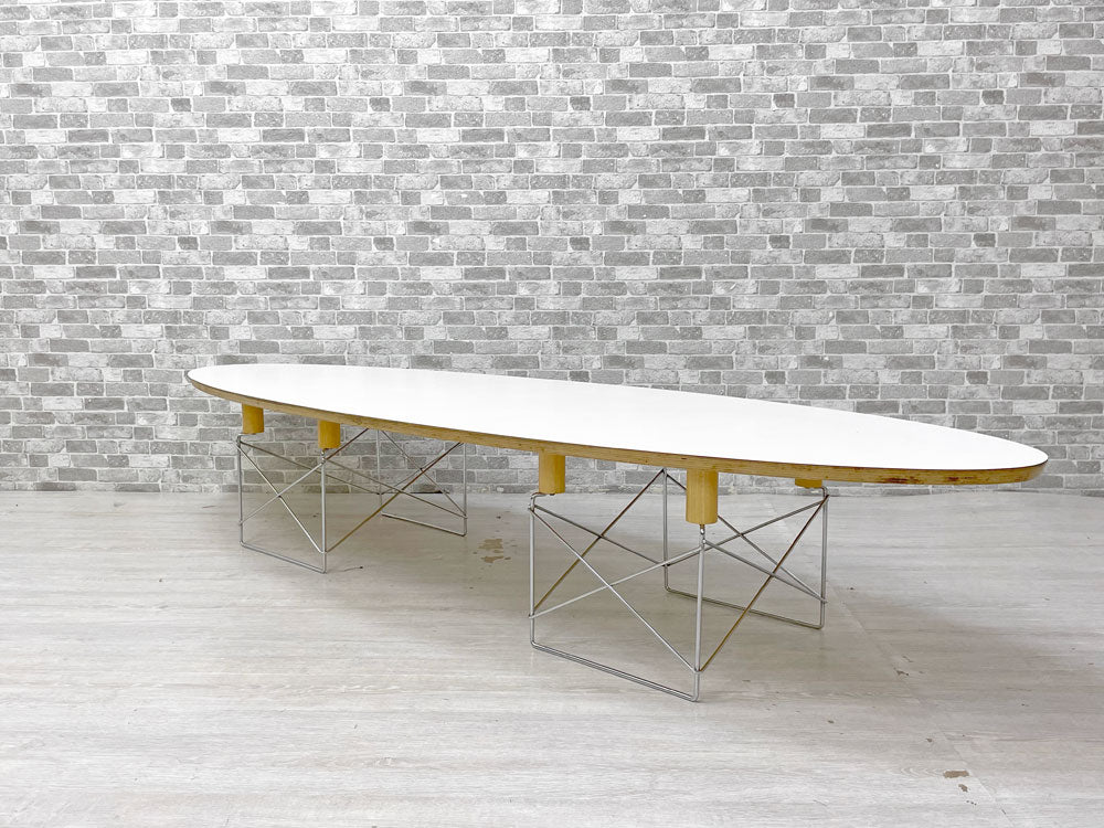 イームズ エリプティカルテーブル Elliptical Table サーフボード コーヒーテーブル ホワイト天板 チャールズ＆レイ・イームズ C&R Eames W177cm リプロダクト品  買い取りしました。