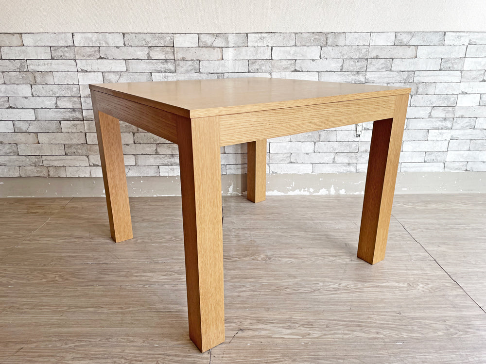 シンプルデザイン スクエア ダイニングテーブル オーク材 W90 ナチュラル 中古品 買い取りしました。