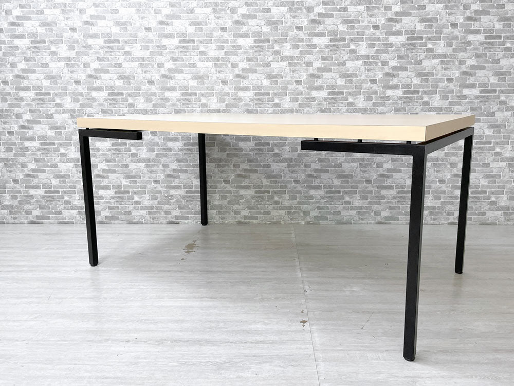相合家具 SOGOKAGU ミーティングテーブル ワークテーブル ダイニングテーブル デスク 会議テーブル W160cm スチールレッグ シンプルデザイン ナチュラル 中古品 買い取りしました。