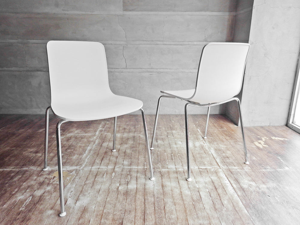 ヴィトラ vitra. ハル チューブ HAL Tube スタッカブル Stackable ダイニングチェア スタッキング 2脚セット ジャスパー・モリソン ホワイト 合計定価￥74,800- 中古品 買い取りしました。