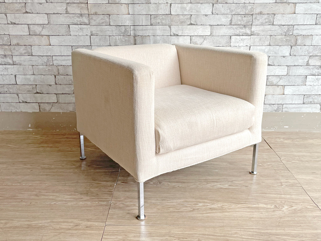 カッシーナ Cassina ボックス スモール ソファ BOX small sofa 1人掛け カレイド オーキッドグレー カバーリング 廃番 参考価格約25万円 中古品  買い取りしました。