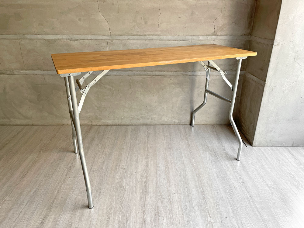 リメイクアイテム フォールディングテーブル エブコ EBCO PRODUCTS CORP ウィッシュボーンレッグ EB24 パシフィックファニチャーサービス 取扱い  中古品 買い取りしました。