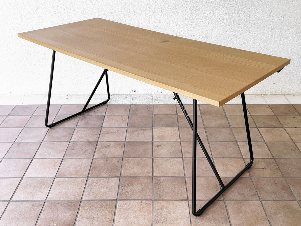 無印良品 MUJI 折りたたみテーブル ダイニングテーブル オーク材 × スチール脚 W160cm フォールディング ナチュラル シンプルデザイン 参考定価￥29,900- 中古品 買い取りしました。