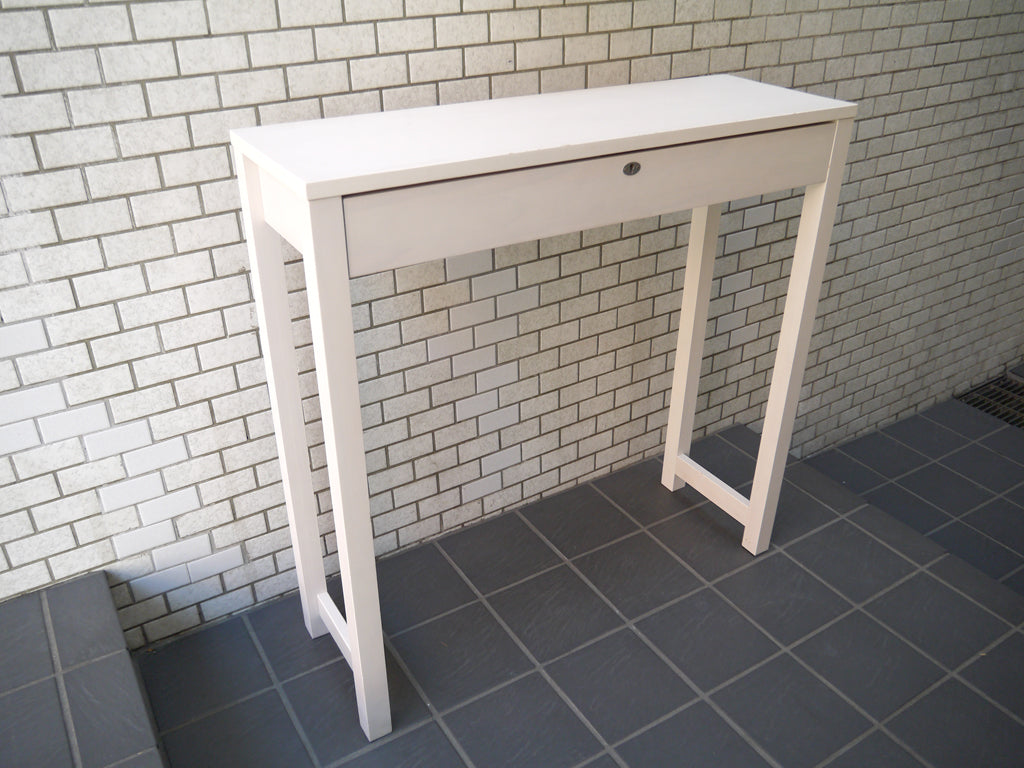 モモナチュラル Momo Natural シエル CIELE コンソールテーブル カウンターテーブル デスク パイン材 ホワイト 鍵欠品 中古品 買い取りしました。