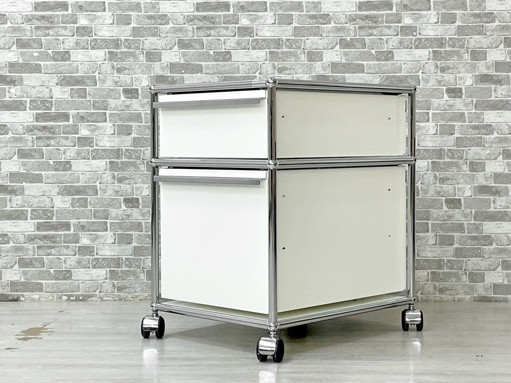 ユーエスエムハラー USM Haller モジュラーファニチャー Modular Furniture ハラーシステム ロールボーイ デスクワゴン デスクキャビネット ホワイト 中古品 買い取りしました。