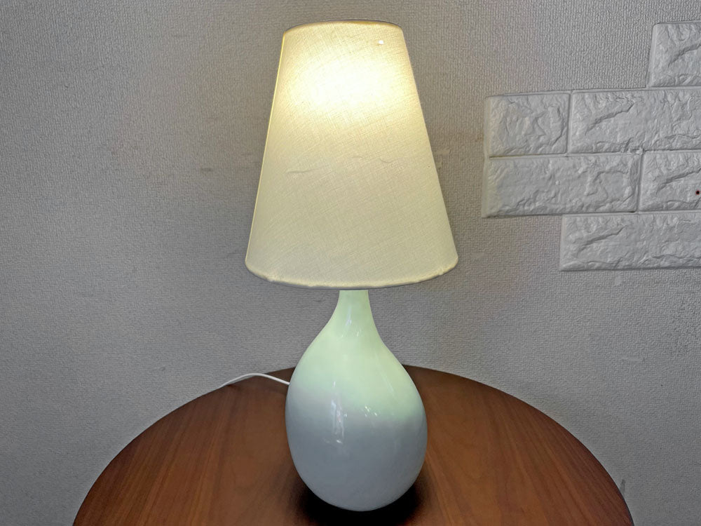 イデー IDEE アイユベースランプ AIL VASE LAMP テーブルランプ ペールグリーン 布シェード 定価￥27,900- 中古品  買い取りしました。