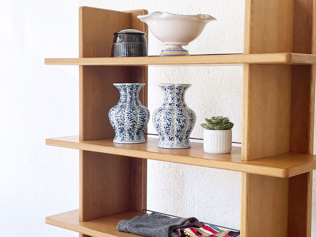 起立木工 トリム Trim Ｄ120型 オープンシェルフ 4段 飾り棚 本棚 ディスプレイラック タモ材 国産クラフト家具 ～ 天然木の家具で彩る心地よい空間。 ～