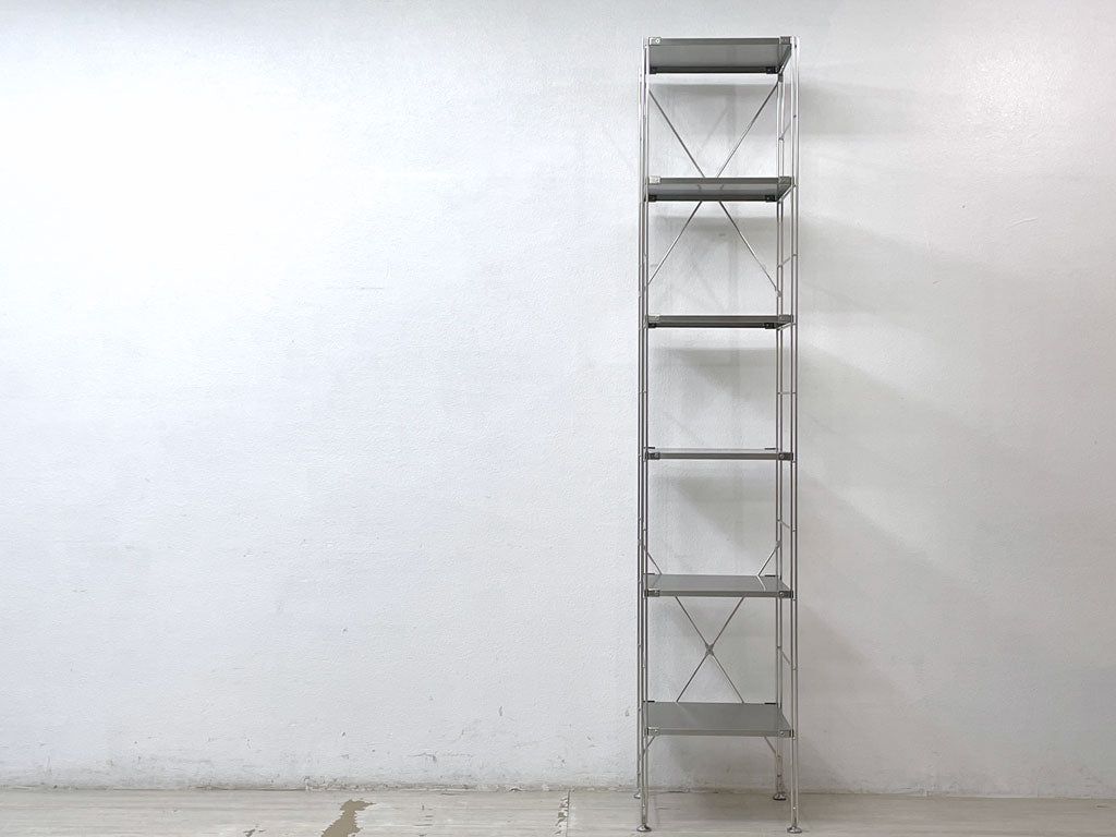 無印良品 MUJI ステンレスユニットシェルフ オープンシェルフ 棚板6枚 W42 H212cm 定価:43,900円 中古品 買い取りしました。