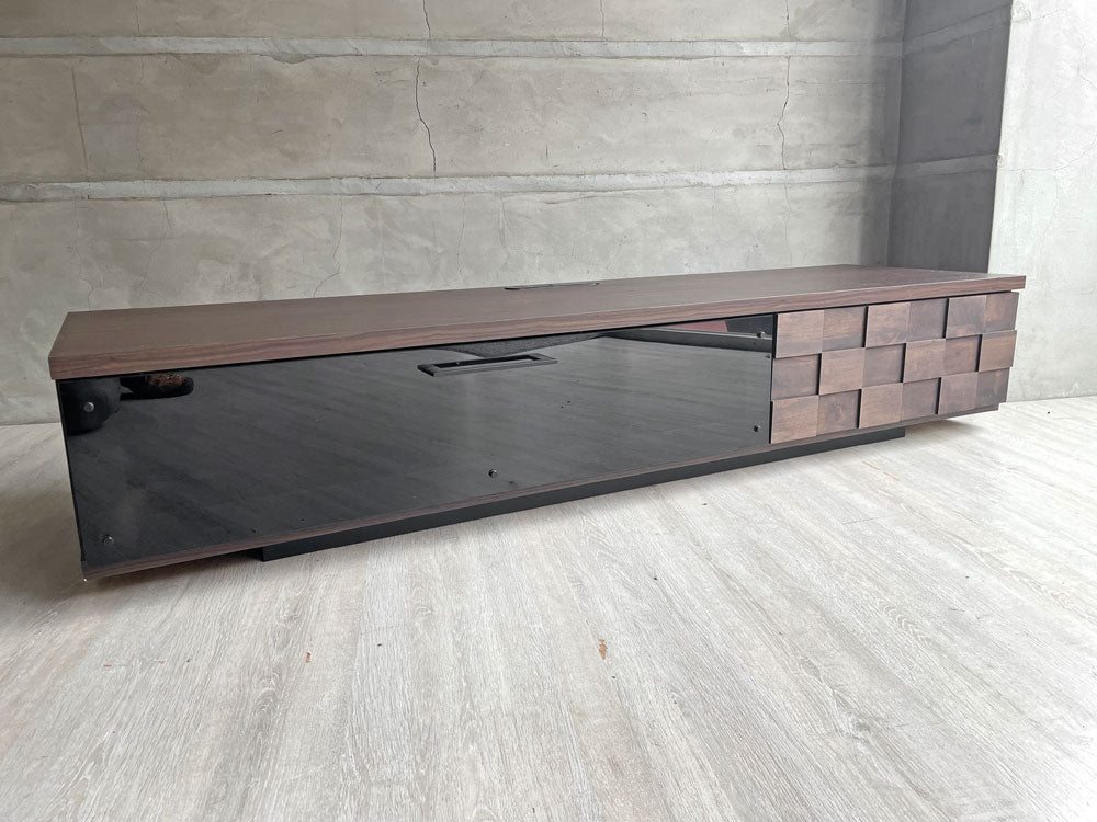 フライミールーム FLYMEe Room TV BOARD テレビボード AVボード ダークグレーガラス 160cm 定価￥50,600- 中古品 買い取りしました。