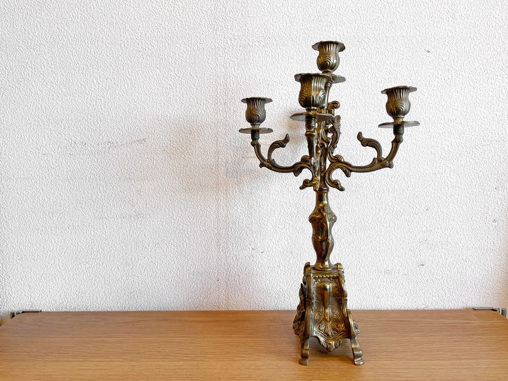 アンティークスタイル Antique Style キャンドルスタンド 燭台 真鍮 ゴールド イタリアンデザイン A B 中古品 買い取りしました。
