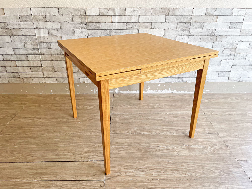 無印良品 MUJI タモ材 伸長式 ダイニングテーブル W85-135cm エクステンション ナチュラル シンプルデザイン 廃番 現状品 中古品 買い取りしました。