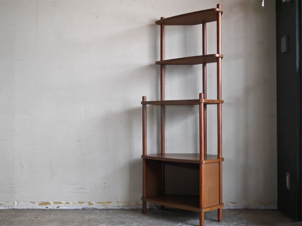 ジャパンビンテージ Japan Vintage ブナ材×チーク材 コーナーシェルフ オープンシェルフ 店舗什器 中古品 買い取りしました。