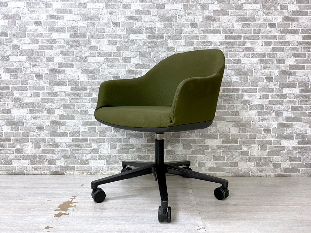 ヴィトラ vitra ソフトシェル SOFTSHELL デスクチェア 5スターベース キャスター ファブリック ブルー ロナン＆エルワン・ブルレック 昇降機能付き 定価￥125,400- 中古品 買い取りしました。