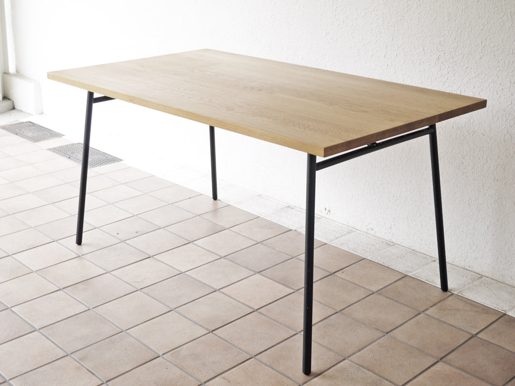 イデー IDEE マタン MATIN ダイニング テーブル 1400 オーク DINING TABLE 1400 OAK ブラックリペイント インダストリアル 定価\96,800- 中古品 買い取りしました。