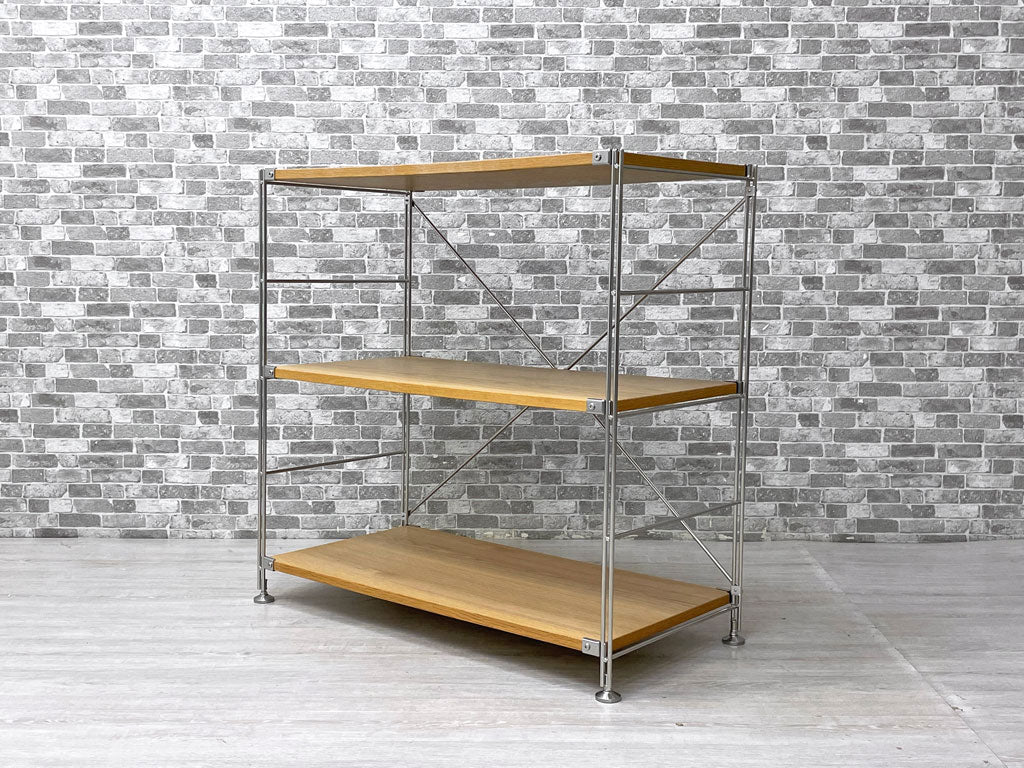 無印良品 MUJI ステンレスユニットシェルフ オープンシェルフ オーク材 W86 定価￥20,900- 中古品 買い取りしました。