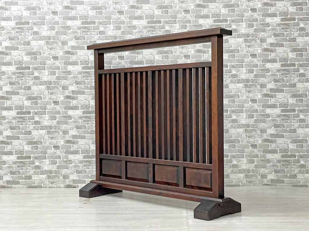 北海道民芸家具 HOKUMIN 衝立 つい立て パーテーション W108cm ミズメザクラ 無垢材 民藝 和家具 和モダン 中古品 買い取りしました。