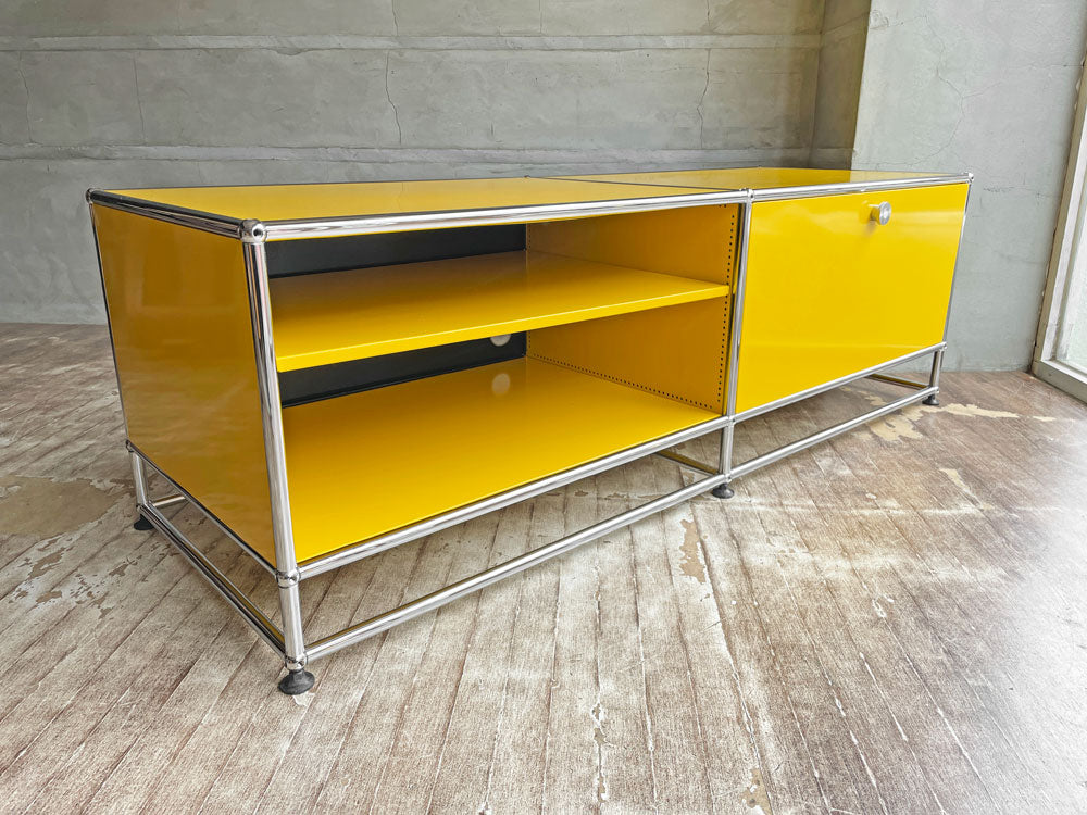 ユーエスエムハラー USMハラー USM Haller モジュラーファニチャー キャビネット シェルフ ゴールデンイエロー 2列1段 ～目が覚めるようなビタミンカラー！～