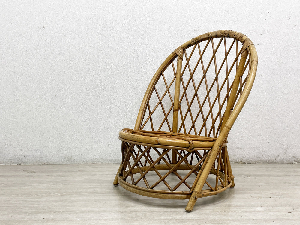 オード・ミネ Audoux & Minet ラタン ローチェア Low Chair Adrien Audoux アドリアン・オード ＆Frida Minet フリーダ・ミネ フランスビンテージ   中古品 買い取りしました。