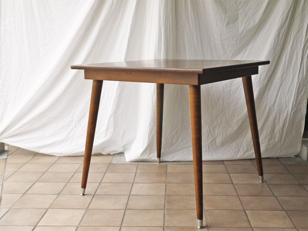 パシフィックファニチャーサービス PFS スクエア テーブル SQUARE TABLE ダイニングテーブル 樺材 ダークブラウン Lサイズ W80cm 中古品 買い取りしました。