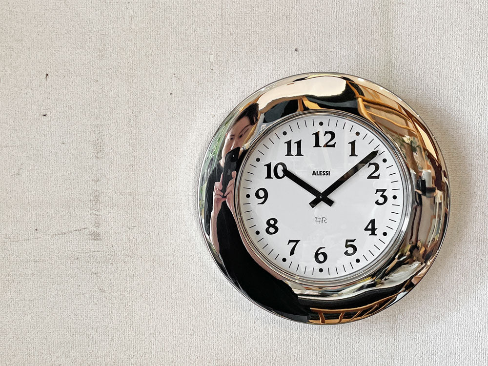 アレッシィ ALESSI モメント MOMENTO WALL CLOCK ウォールクロック 壁掛け時計 Φ40cm ステンレススチール 箱付 アルド・ロッシ イタリア 未使用保管品  中古品  買い取りしました。