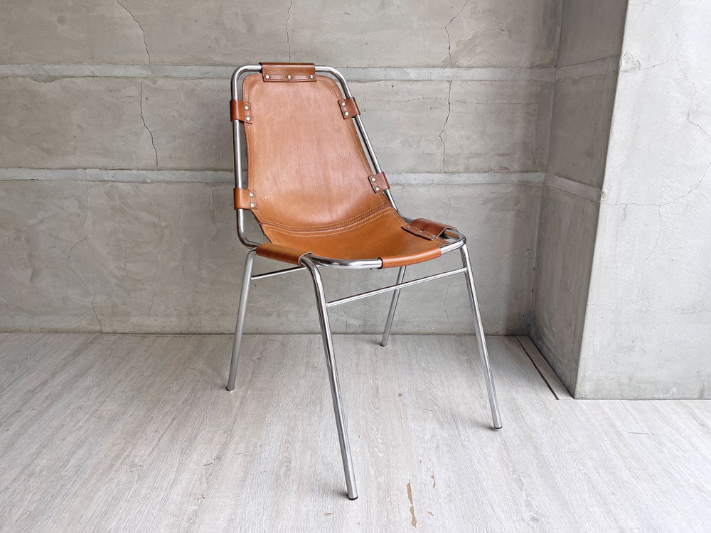 ビンテージ レザルクチェア Les Arcs Chair 本革 スチール シャルロット・ペリアン 名作椅子 希少 中古品 買い取りしました。