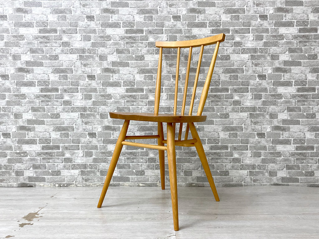 アーコール Ercol スティックバックチェア スピンドルチェア エルム材×ビーチ材 ウレタン塗装 UKビンテージ Vintage 英国家具 中古品 買い取りしました。