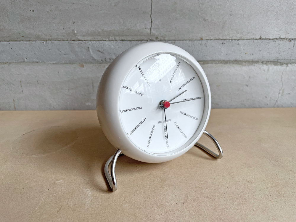 ローゼンダール ROSENDAHL バンカーズ BANKERS 置時計 テーブルクロック ホワイト アルネ・ヤコブセン デンマーク 中古品 買い取りしました。