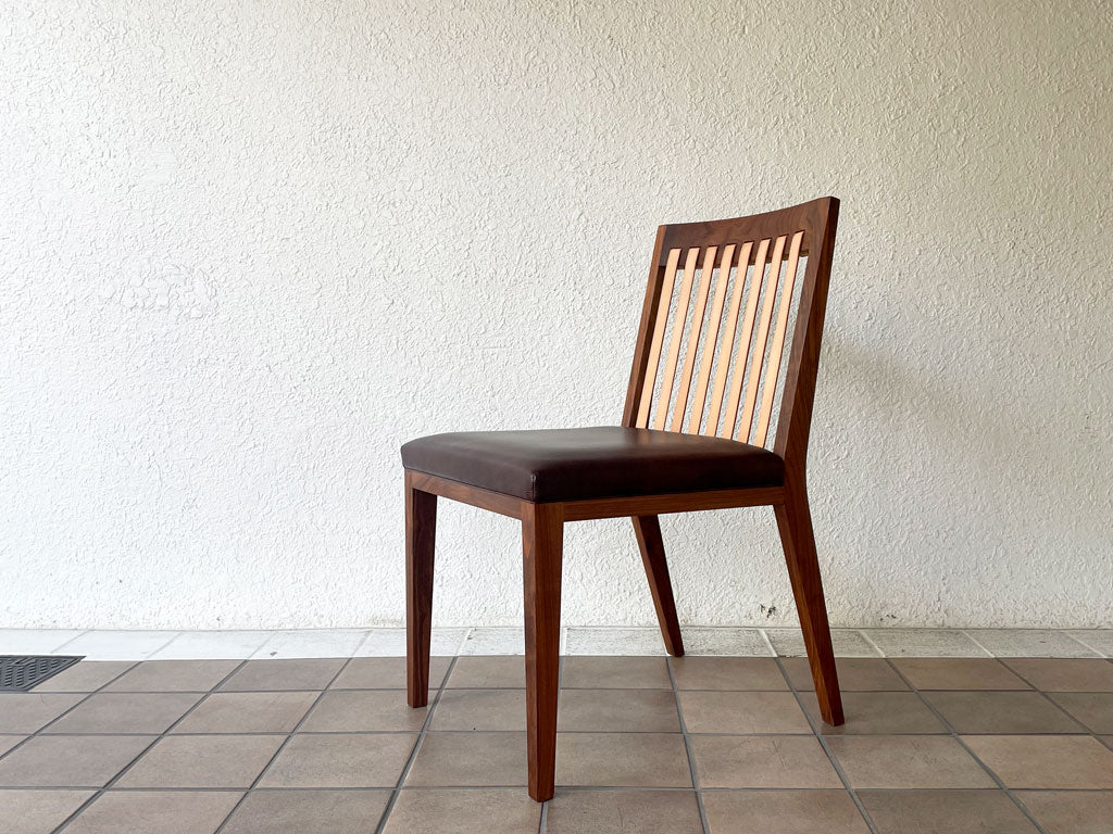 リッツウェル Ritzwell ブラヴァ BLAVA 1653 ダイニングチェア ウォールナットフレーム オイルフィニッシュ 本革 レザーシート 背クッション付 B 定価12万円以上  買い取りしました。
