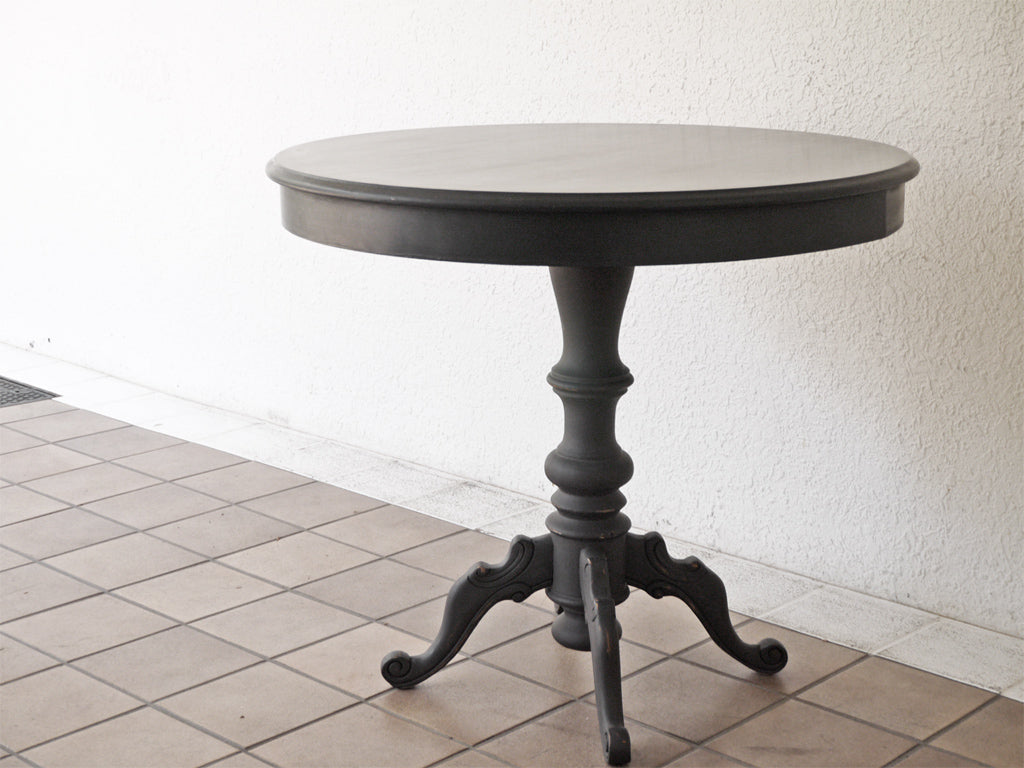 アンティークスタイル カフェテーブル ブラック シャビーシック フランス Handle 取扱い 参考定価 : ￥155,000 - 中古品 買い取りしました。
