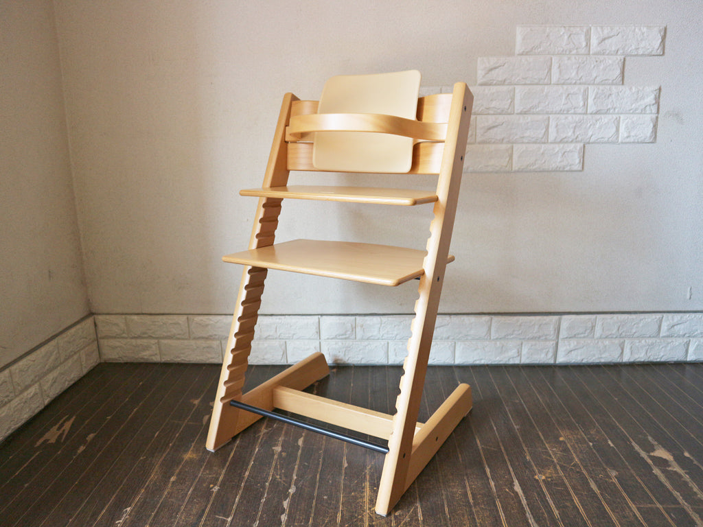 ストッケ STOKKE トリップトラップ TRIPP TRAPP チェア 木製ガード＆背もたれ付き ナチュラル 新型初期   買い取りしました。