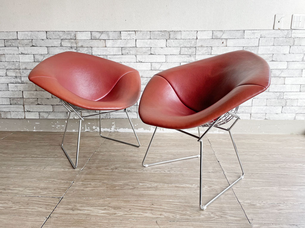 ノル Knoll ダイヤモンドチェア Diamond Chair フルカバーリング PVCレザー ハリー ベルトイア 中古品 買い取りしました。