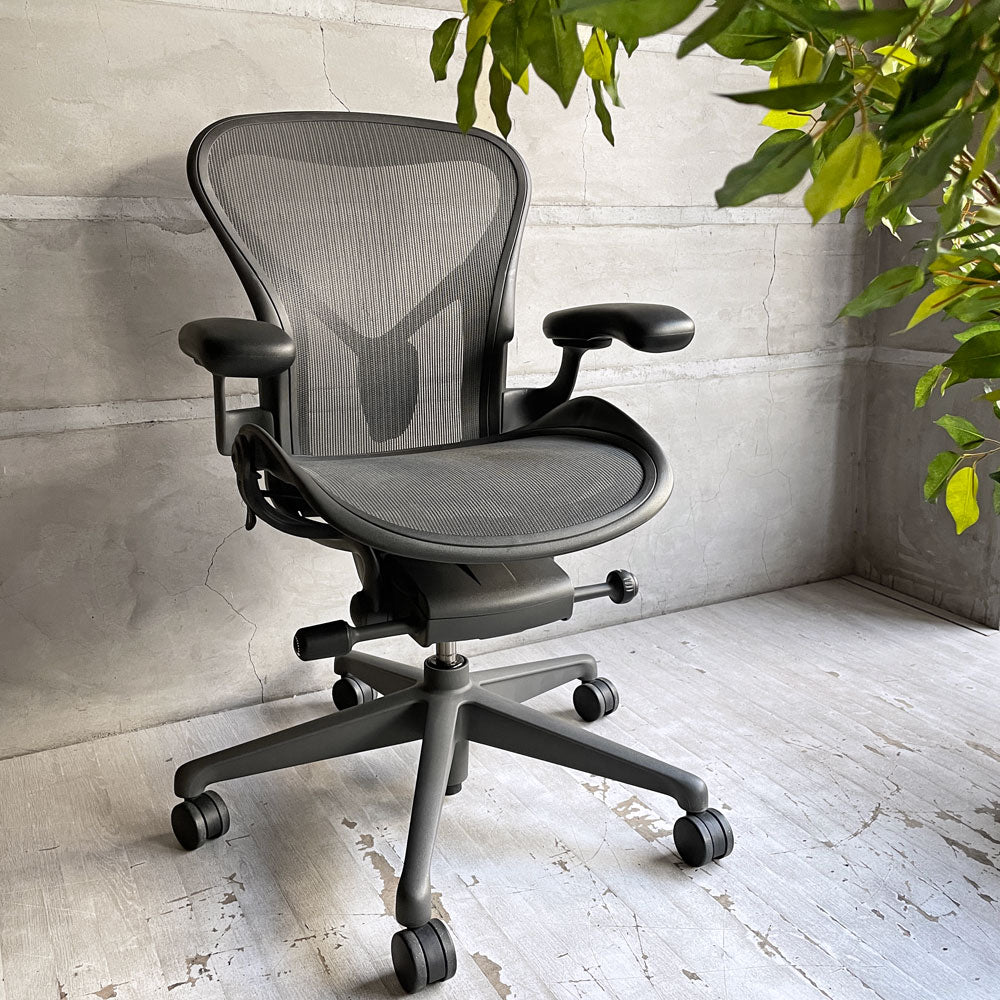 ハーマンミラー Herman Miller アーロンチェア Aサイズ リマスタード ライト グラファイトベース ビル・スタンフ ＆ ドン・チャドウィック ～あなたの頼れる相棒が、ここにいる～