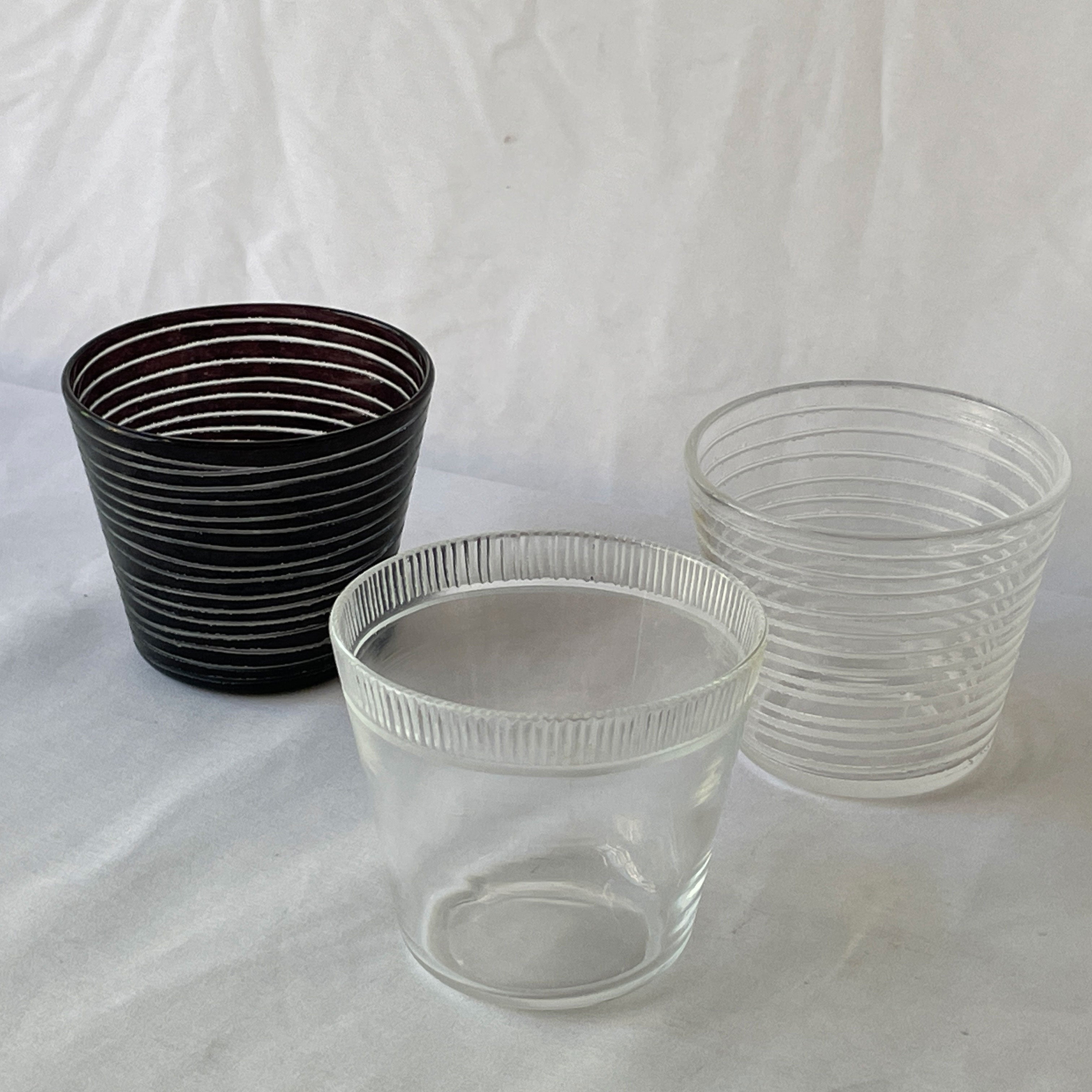【用賀店】辻和美 Kazumi Tsuji めんちょこ小 ウズウズ クリア ＆ リブ クリア ＆ ウズウズ 黒 ガラスカップ ファクトリーズーマー factory zoomer 現代作家 買取させていただきました。