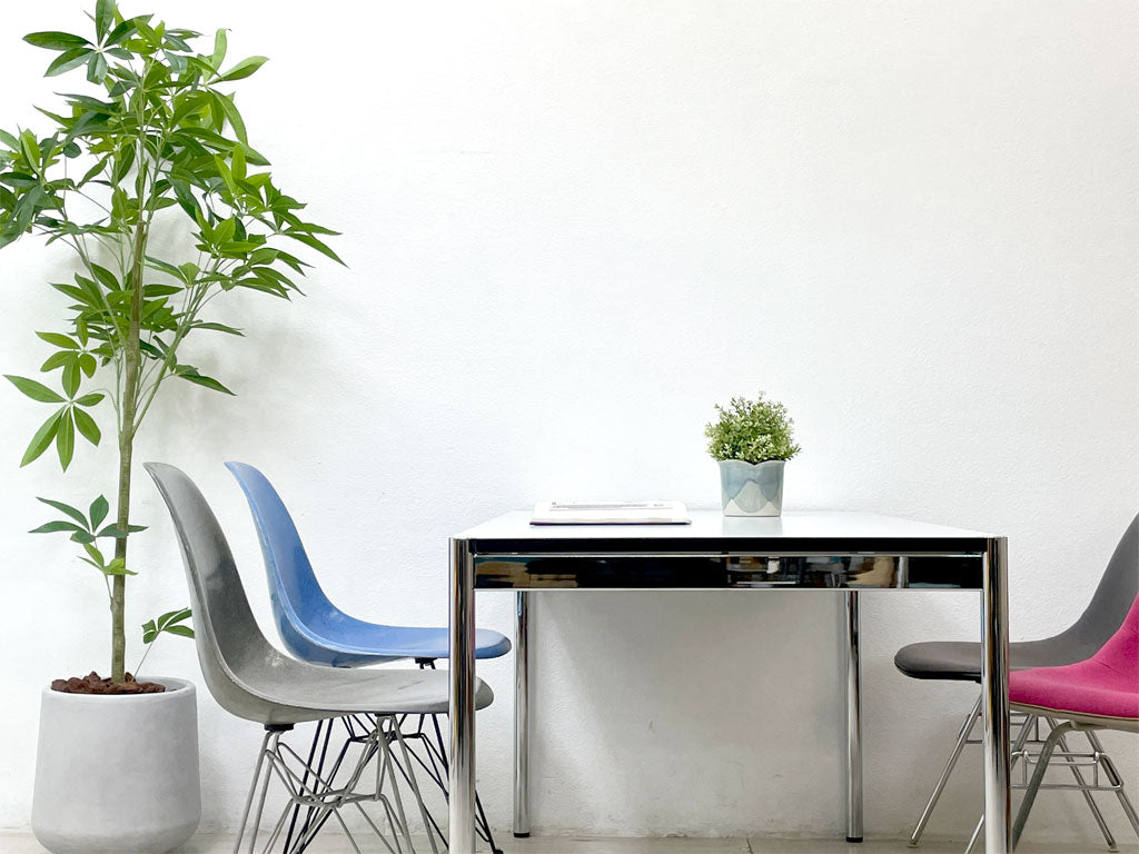 USMハラー USM Haller モジュラーファニチャー ハラーテーブル ワーキングデスク W150cm アジャスター パールグレーラミネート(ホワイト) 高さ70～74cm スイス A&B 中古品 買い取りしました。