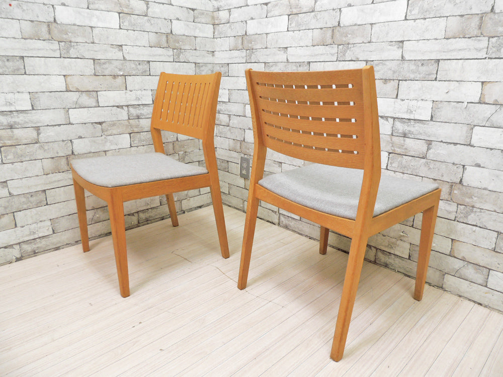 カンディハウス CONDE HOUSE ハナコ ダイニングチェア 2脚セット グレー ファブリック 旭川家具  中古品 買い取りしました。