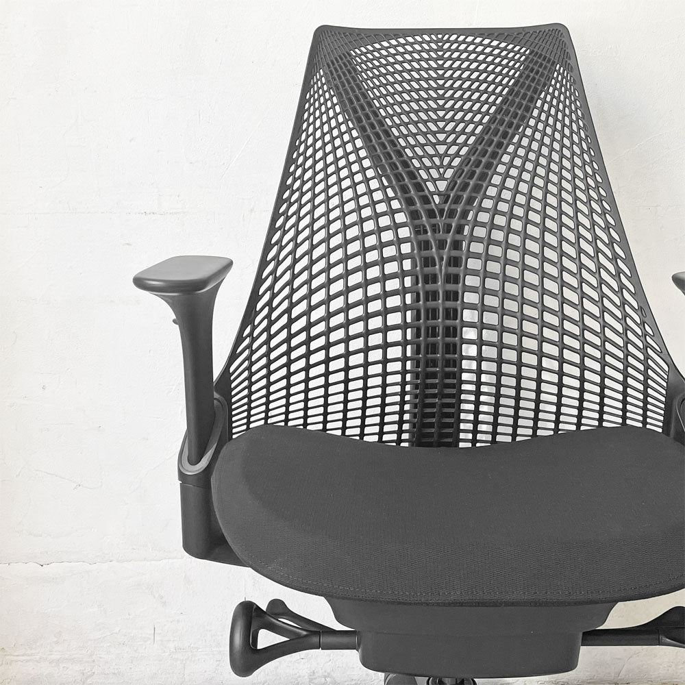 ハーマンミラー Herman Miller セイルチェア SAYL CHAIR デスクチェア オフィスチェア ミドルバック ブラック イヴ・ベアール～毎日の航海に、確かな一脚を～