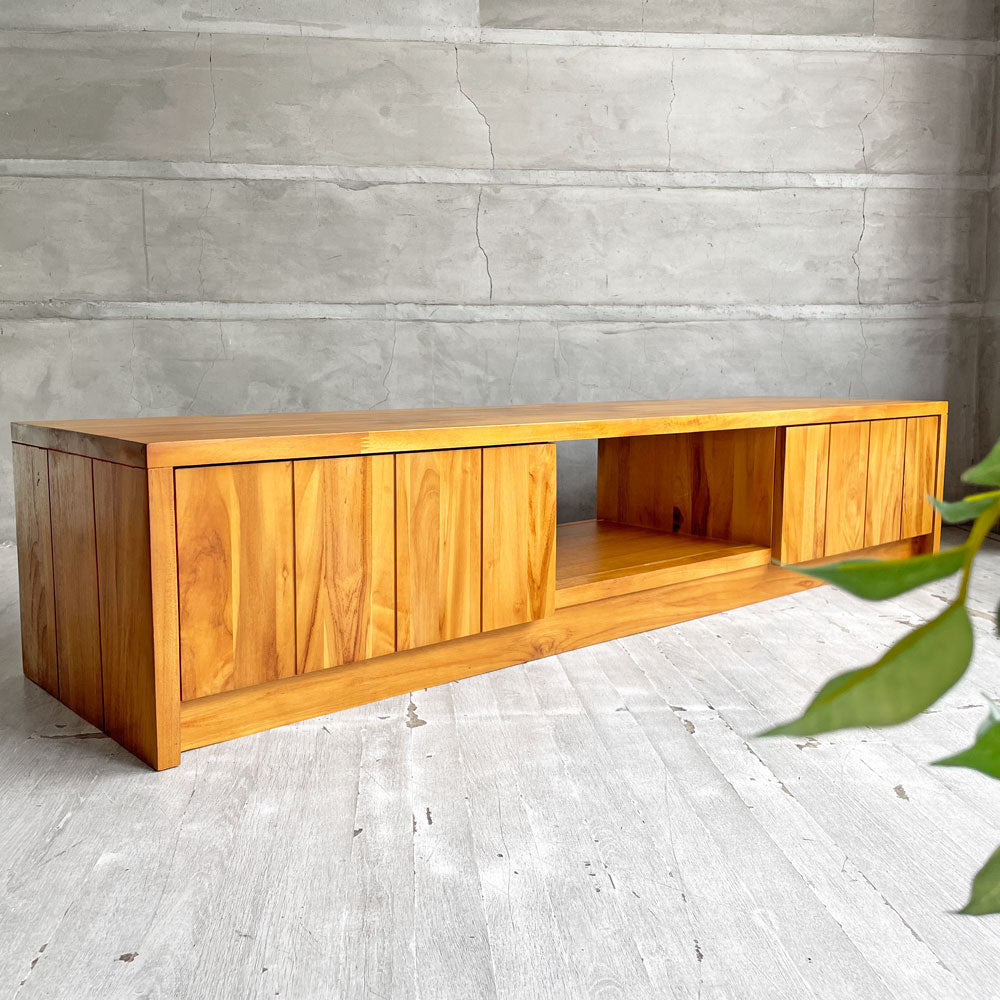 【学芸大学店】ウニコ unico ブレス BREATH AVボード ローボード チーク材 無垢材 抽斗2杯 スライドレール W160cm 廃番 ♪ 買取させていただきました。