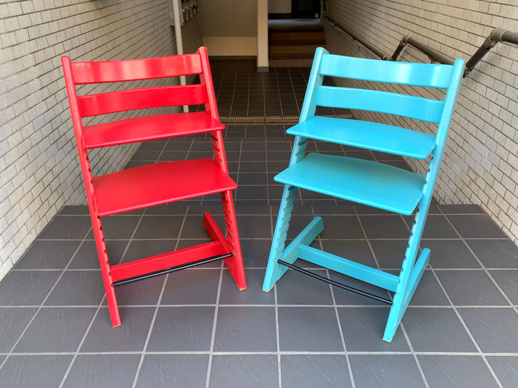 ストッケ STOKKE トリップトラップ TRIPP TRAPP ベビーチェア キッズチェア 高さ調整可 ノルウェー 北欧家具 レッド＆ブルー 中古品 買い取りしました。