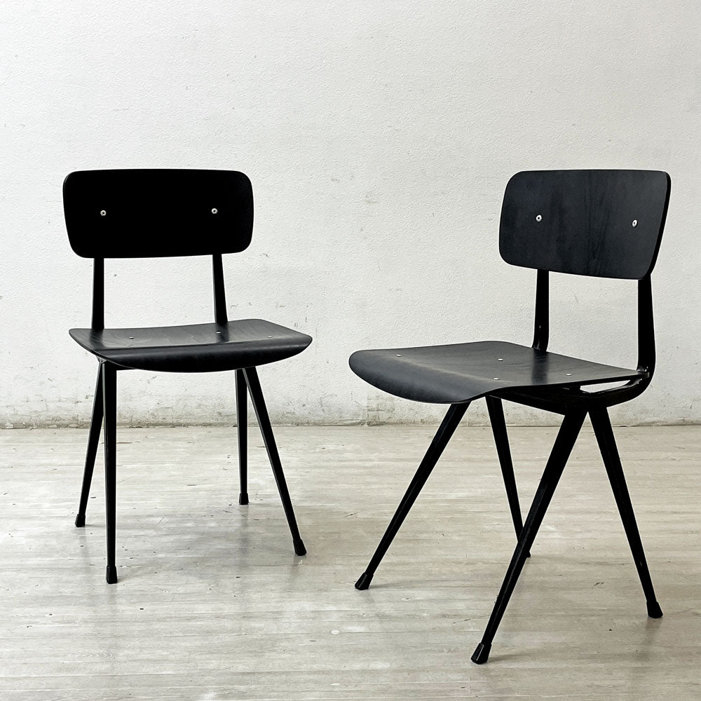 【祖師ヶ谷大蔵店】アーレンドデシュルコ Ahrend de Cirkel リザルトチェア ダイニングチェア フリソ・クラマー ブラック オランダ ビンテージ インダストリアルデザイン 2脚 買取させていただきました。