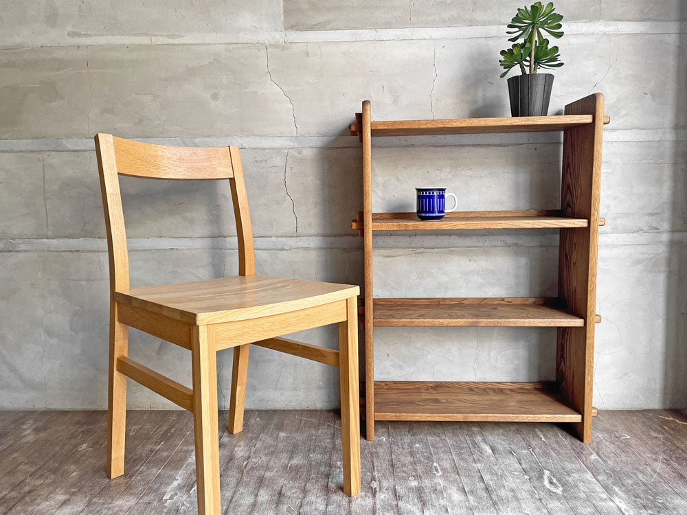 オークヴィレッジ Oak Village 組み立て4段 オープンシェルフ ブックシェルフ クリ無垢材 北欧スタイル 中古品 買い取りしました。