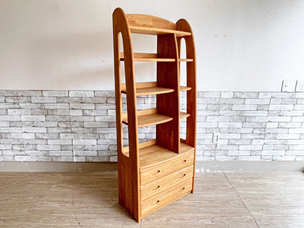 マルニ木工 maruni オーク無垢材 ブックシェルフ ディスプレイラック 廃番 中古品 買い取りしました。