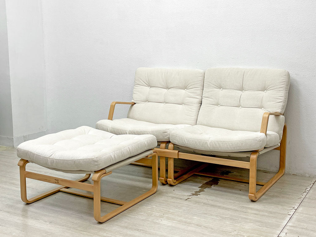 天童木工 Tendo マルガリータ 2Pソファ イージーチェア M-0574WB 肘付き セパレート ブルーノ・マットソン アネルカ コネクター付 ＆ オットマン 中古品 買い取りしました。