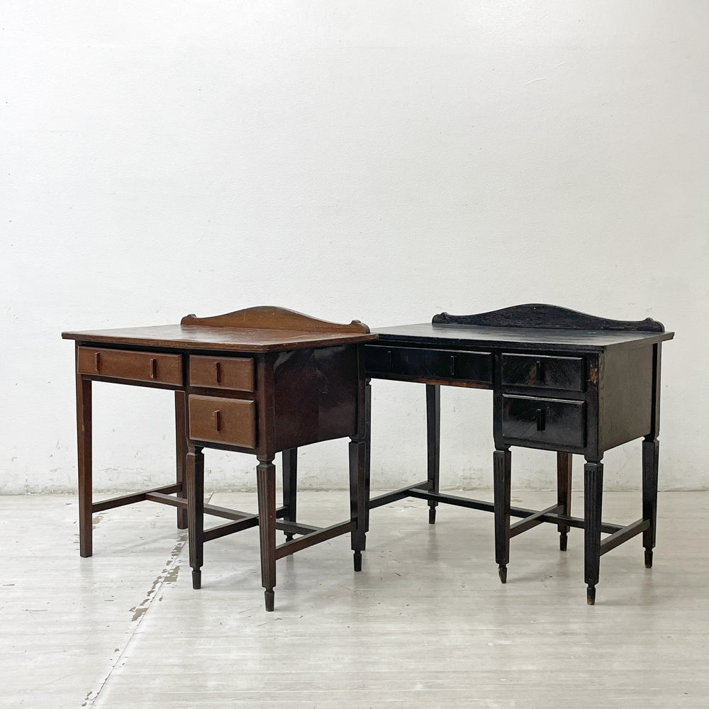 【祖師ヶ谷大蔵店】ジャパンビンテージ Japan Vintage 古い木味の片袖机 デスク 抽斗3杯 古家具 レトロ W90.5cm 2台 買取させていただきました。